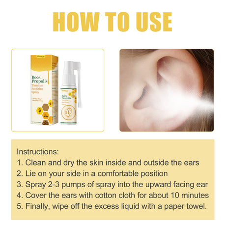 Bees Propolis Tinnitus Soothing Spray, Relieve Tinnitus And Ear Discomfort Clean Ear Wax Drops - V.I.P Digital Presence