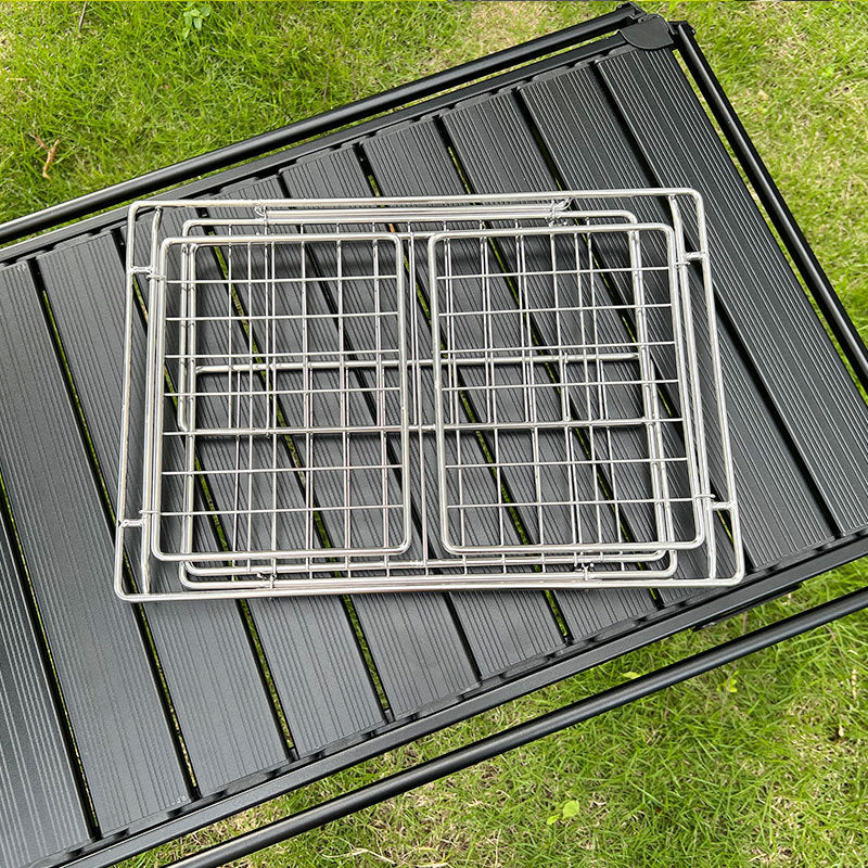 IGT Stainless Steel Folding Basket: Drain & Wash, Ideal Camping Table Accessory. - V.I.P Digital Presence