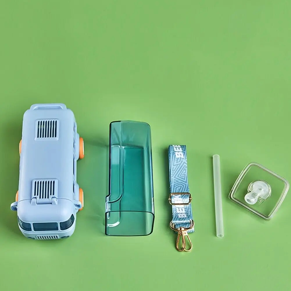 500ml Bus Car Children's Straw Water Cup Tritan Cute Plastic Cup Portable Outdoor Bouncing Lid Cup - V.I.P Digital Presence