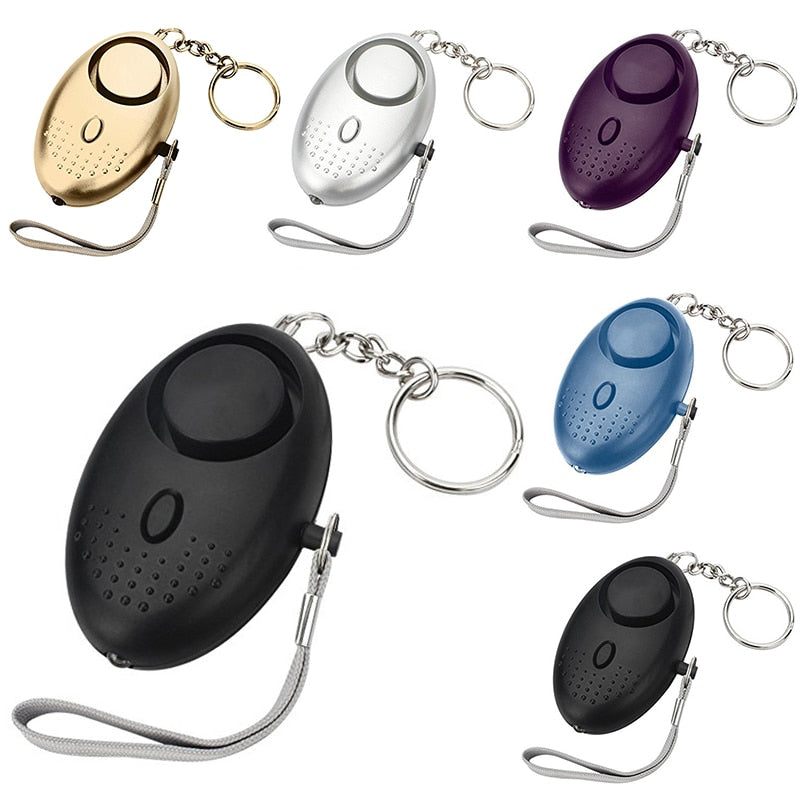 Alarma de autodefensa de 140 dB, alerta de seguridad, alarma de emergencia fuerte, llavero, seguridad personal para mujeres, niños, ancianos y niñas.