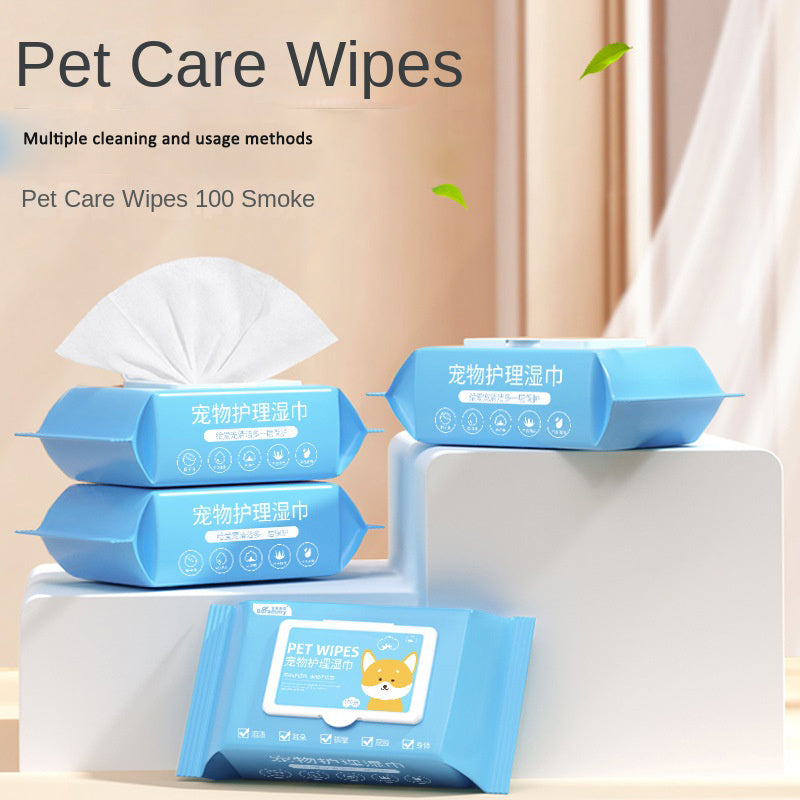 Pet Care Wet Wipes 100 Sheets Dog No-Rinse Cleaning Tissues Cat Eye Care Tear Stain Removal Wipes Wholesale - V.I.P Digital Presence