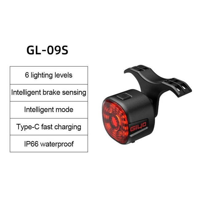Bicycle Smart Brake Tail Light MTB Road Bike Auto Brake Sensing Light SB Rechargeable IPX6 Waterproof LED Warning Rear Lamp - V.I.P Digital Presence