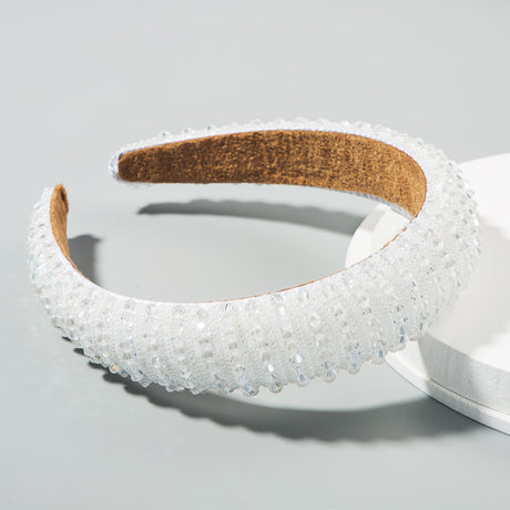 Hair Hoop Hand Woven Beaded Head Hoop Female Baroque Sponge Hair Bundle Korean Style Of The Net Red Face Wash Hair Accessories - V.I.P Digital Presence