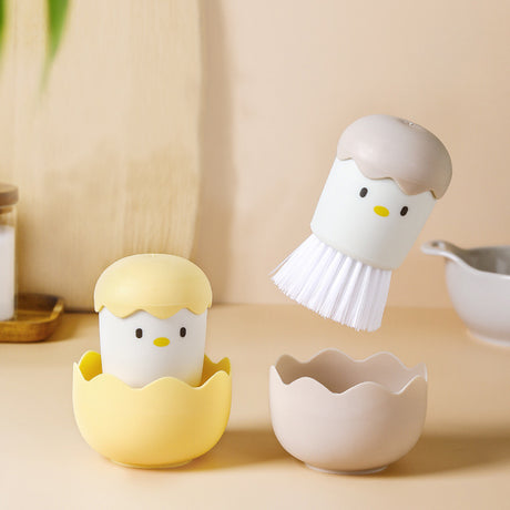 With Handle Nano Cleaning Brush Kitchen Chicken Pot Brush Cartoon Detachable Egg Shell Chicken Does Not Lose Wire Dish Cleaning Ball - V.I.P Digital Presence