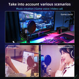 SF-666R condenser microphone RGB seven color luminous microphone with shock mount USB computer game - V.I.P Digital Presence