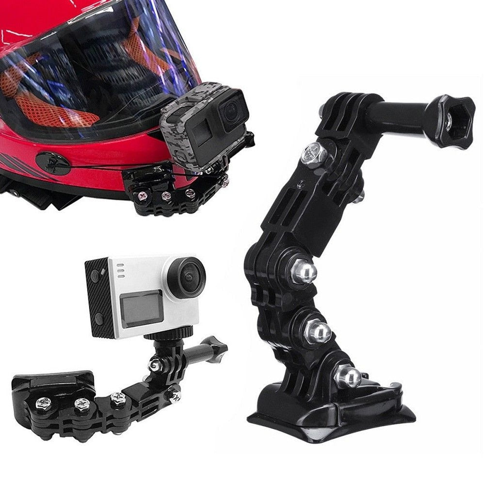 Brazo adhesivo curvo para soporte de casco de motocicleta para Xiaomi Yi 4K, GoPro Hero 8, 7, 6, 5, 4, SJCAM SJ4000, Eken H9, accesorios para cámara de acción. 