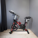 Indoor Exercise Bike Cycling Bike with Comfortable Seat Cushion Black+Red - V.I.P Digital Presence