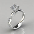 European and American jewelry 18k rose gold plated two-tone princess square diamond ring cross twist diamond ring - V.I.P Digital Presence