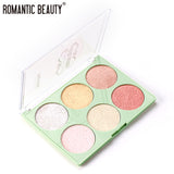 Romantic Beauty 6-Color Highlighter Pearl Brightening Repair Palette Makeup Face Repair Glitter - V.I.P Digital Presence
