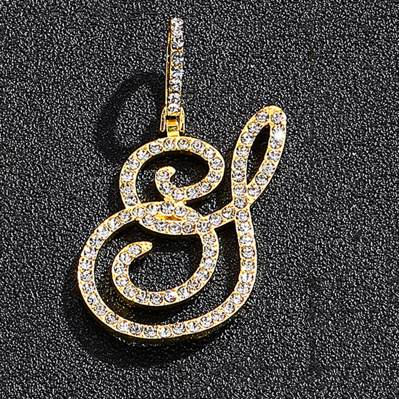 Hip hop accessories grass letter pendant melon seed buckle Cuban chain accessory - V.I.P Digital Presence