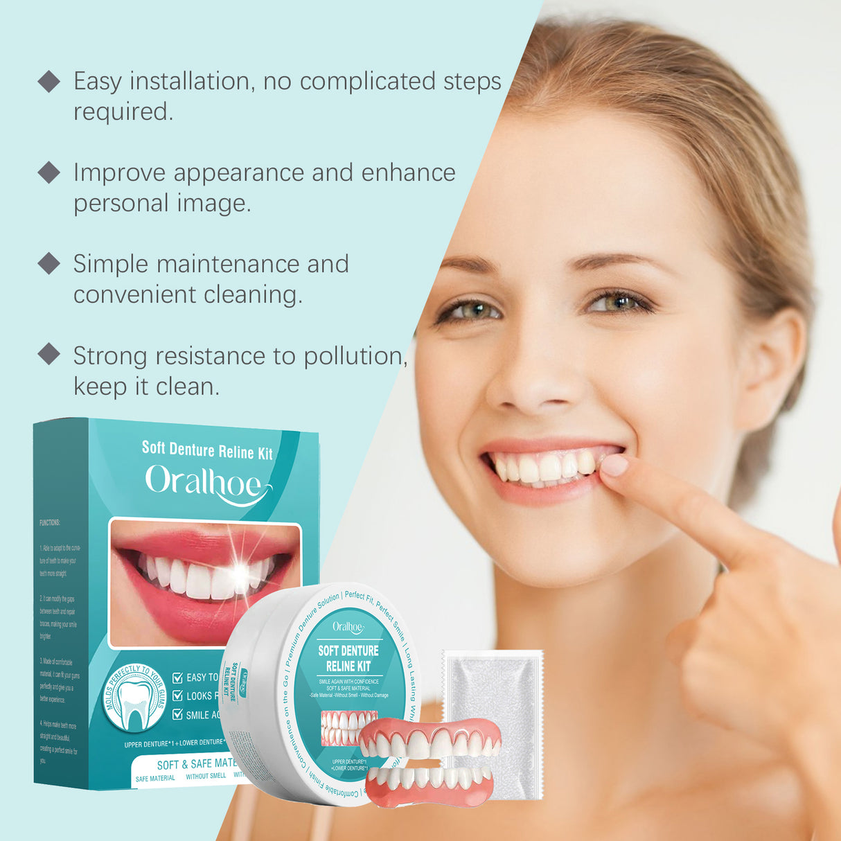 Denture Retouching Set, Denture Retouching Set Comfortable And Beautiful Between Teeth - V.I.P Digital Presence