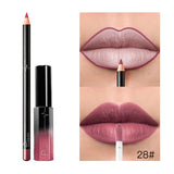 Pudaier 36 Color Matte Lip Gloss Lip Liner Matte Matte Lip Glaze Lipstick Pencil - V.I.P Digital Presence