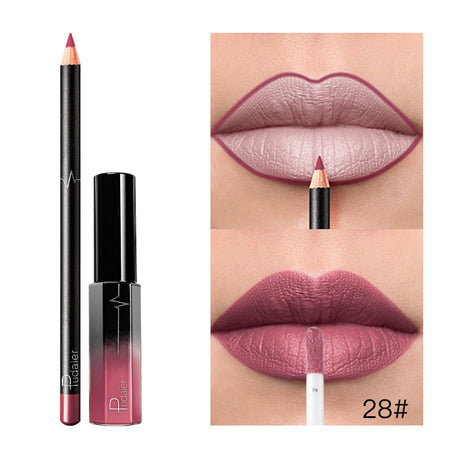 Pudaier 36 Color Matte Lip Gloss Lip Liner Matte Matte Lip Glaze Lipstick Pencil - V.I.P Digital Presence