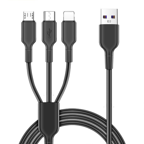 1.2-meter one to three 5A super fast charging data cable suitable for Huawei Honor, Xiaomi vivo Android charging cable - V.I.P Digital Presence