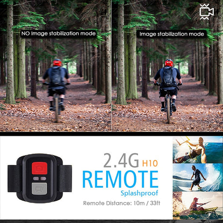 H10 EIS Anti-shake Action Camera Ultra HD 4K / 60fps WiFi 2.0" 170D Underwater Waterproof Cam Helmet Vedio Go Sport Pro Came - V.I.P Digital Presence
