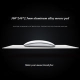 Aluminum Alloy Smooth Mouse Pad 240x180/300mm Hard Metal Slim Desk Mat Rubber Anti-slip Bottom Speed Control Mousepad For Gaming - V.I.P Digital Presence