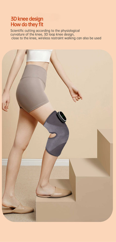 Heated Knee Brace Wrap Pad Dual-use Thermostat Usb Heating Knee Pads For Knee Sprains Strains Arthritis with massage - V.I.P Digital Presence