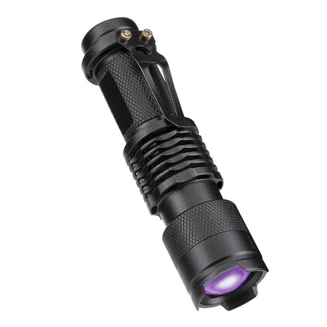 Mini 3 Modes LED UV Flashlight Q5 SK68 Waterproof Zoomable  Lantern Torch 395nm Violet Light Lamp Used By AA Or 14500 - V.I.P Digital Presence
