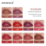 Niceface New Quality Lip Glaze Velvet Matte Lip Glaze Set Matte Non-stick Cup Holder Liquid Lipstick - V.I.P Digital Presence