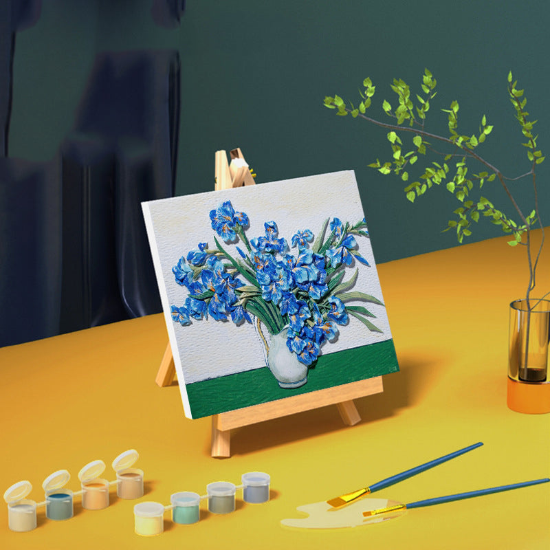 Kit de pintura al óleo 3D DIY "Lirios de Van Gogh"