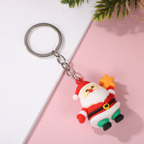 Christmas series keychains cute cartoon soft rubber dolls creative three-dimensional Santa Claus pendants small gifts - V.I.P Digital Presence