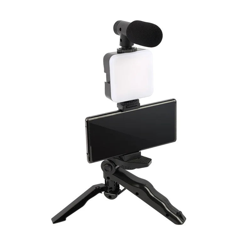 Vlogging kit for mobile phone tripod 36 led fill light and mini microphone for live stream, video TikTok YouTube - V.I.P Digital Presence
