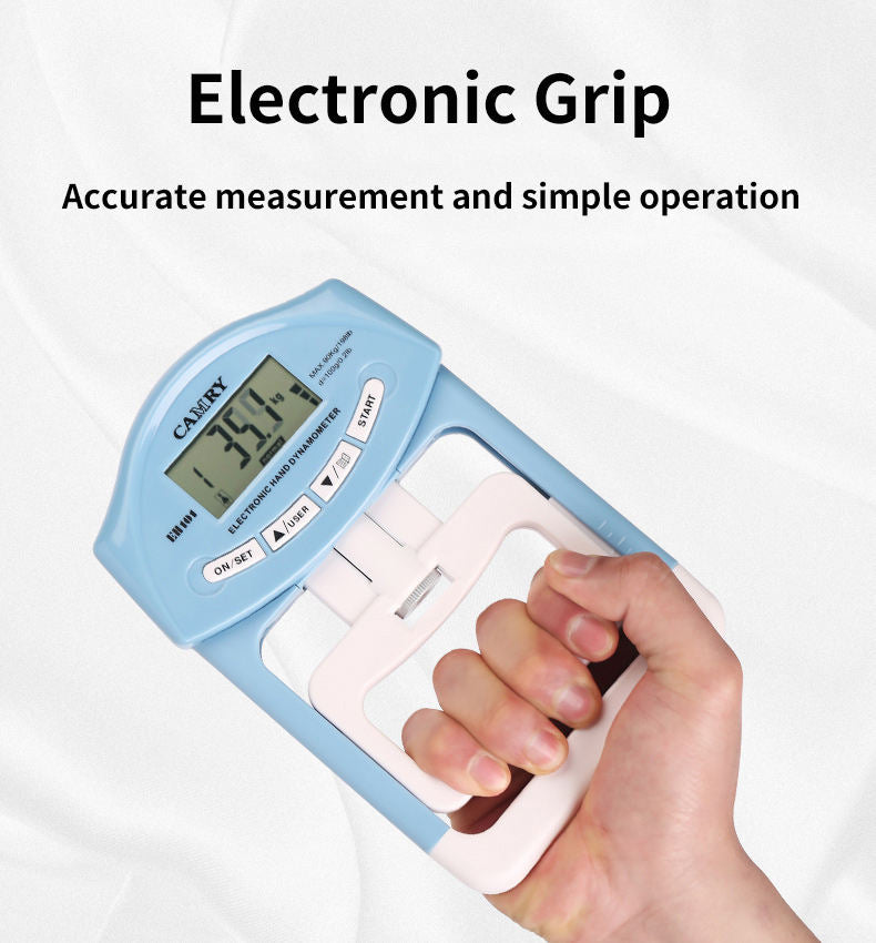 Dispositivo de agarre con pantalla electrónica de alta calidad al por mayor con dinamómetro de mano ajustable con batería AA