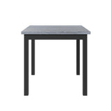 TOPMAX 5-piece cabinet dining table set, wooden square dining table and chairs, and 4 soft cushioned high back chairs in black
