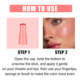 Blush Lipstick, Natural Nude Light Long-Lasting Easy Color Blush Lip Gloss Stick - V.I.P Digital Presence
