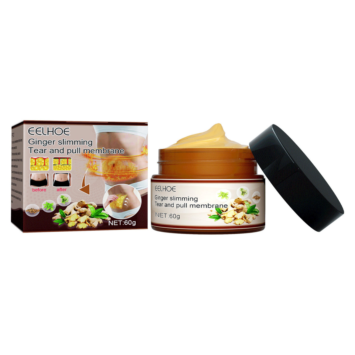 Body Shaping Ginger Film Burning Beauty Body Fat Free Heat Mud Ginger Moxibustion Cold And Fever Firming Thigh Love Handles