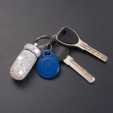 Car Storage Box Bottle Bling Organizer Pill Box Automobile Accessories For Car Interior / Hanging With Key Ring - V.I.P Digital Presence