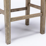 A&A Furniture Counter Height 26" Bar Stools(26 Inch Gray Set of 2)