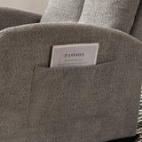 Accent Rocking Chair with Footrest High Back Rubber Wood Rocking Legs Bedroom Living Space - V.I.P Digital Presence