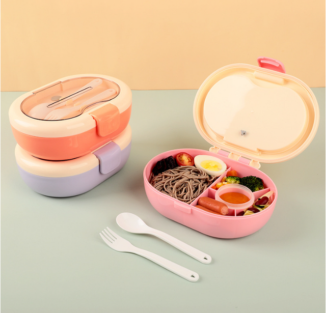 Modern simple food grade microwaveable lunch box with compartments - V.I.P Digital Presence