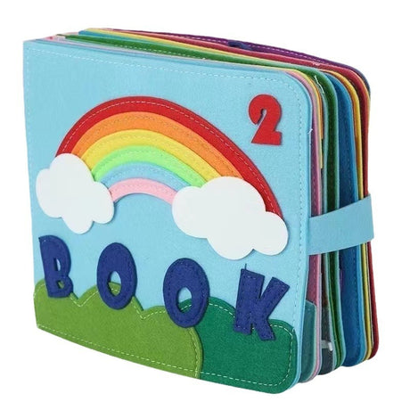 Felt cloth book three-dimensional early education book kindergarten rainbow Montessori children's teaching aids cloth book - V.I.P Digital Presence