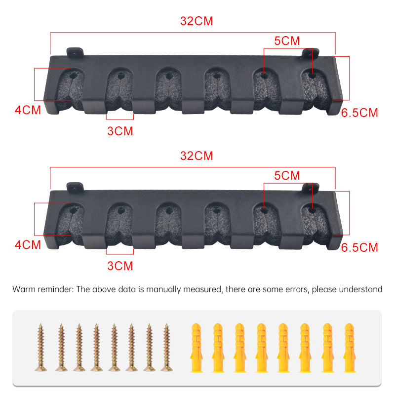 1pc 6-hole fishing rod wall mount, vertical/horizontal display frame - V.I.P Digital Presence