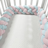 Woven baby bed surround anti-collision strip four strand Fried Dough Twists braid wrapped around the bed surround ins baby child - V.I.P Digital Presence