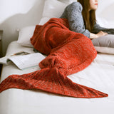 Mermaid Tail Blanket Handmade Knitted Sleeping Bag For Home TV Sofa Bed Mermaid Tail Blanket sute for Kids Adult Baby