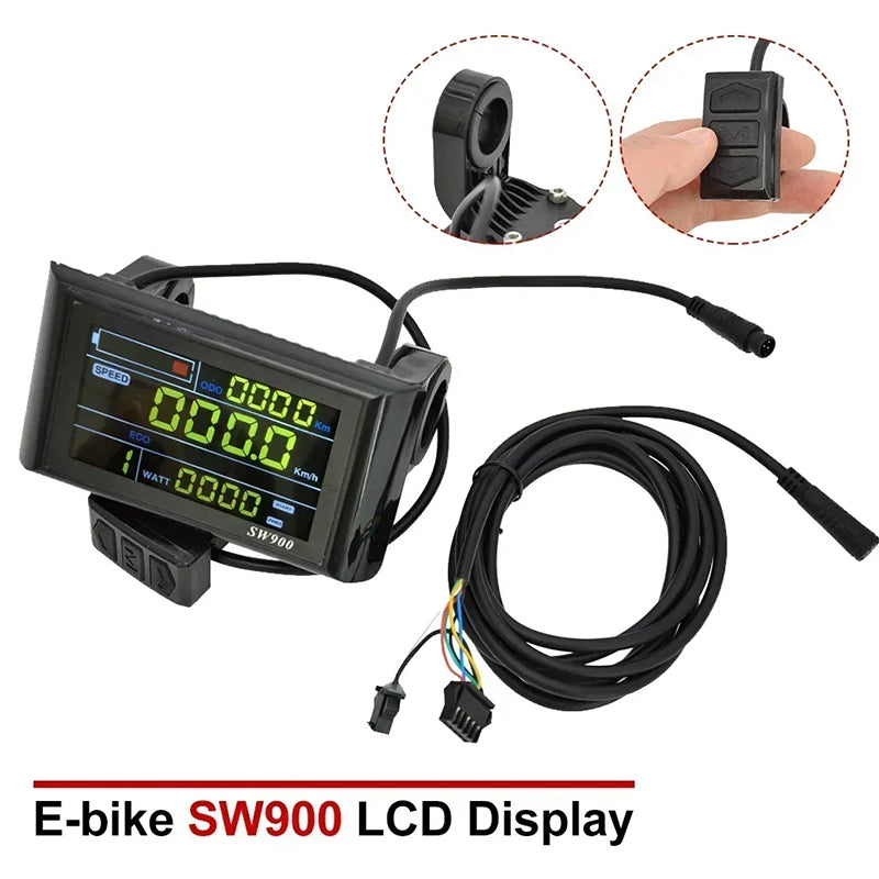Sw900 5/6-pin SW900 color smart meter, e-scooter/mountain bike LCD data disp ...
