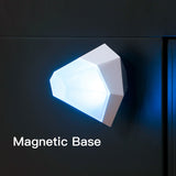 Lámpara de mesita de noche con luz nocturna de diamante de colores, cargador inalámbrico, lámpara de ambiente magnética multifuncional 2 en 1.