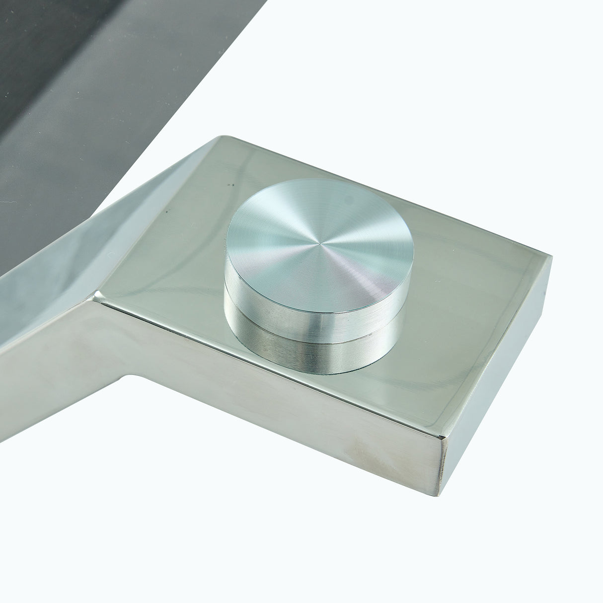 Dining table Modern tempered glass dining table Large modern office desk with silver plated metal legs and MDF crossbars - V.I.P Digital Presence