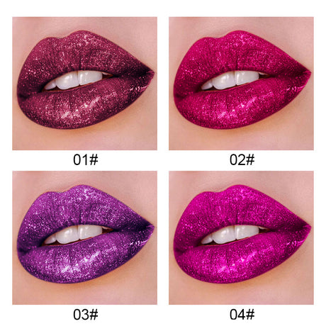 Fit Colors Metallic Non-Stick Cup Lip Gloss Pearlescent Diamond Lip Polarized Lip Glaze Liquid Lipstick - V.I.P Digital Presence