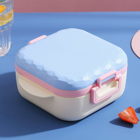 Microwaveable portable fresh-keeping lunch box with compartments and cutlery - V.I.P Digital Presence