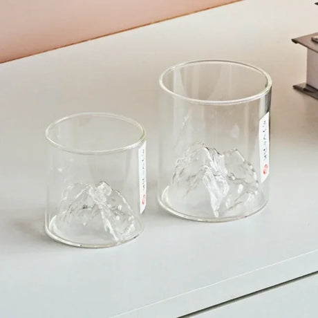 Small Transparent Glass Coffee Cup Mountain Glass Whisky Heat Resistant Tea Drink Milk Juice Cup Cups Drinking Glasses - V.I.P Digital Presence