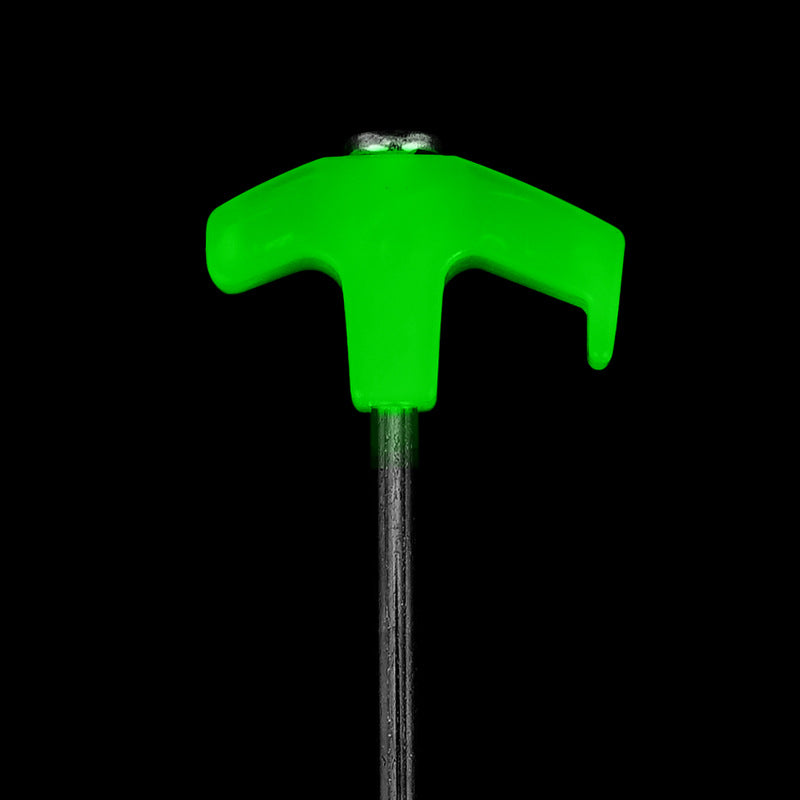 Clavos luminosos para tienda de campaña al aire libre, clavos fluorescentes de 25 cm para cuerda de viento, accesorios para clavos de acero para cortinas de cielo. 