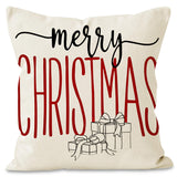 Christmas hat pillowcase linen Christmas tree letter print pillowcase holiday - V.I.P Digital Presence