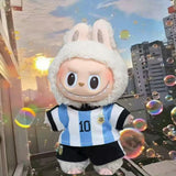 Ropa para muñecas Labubu, jersey de 17 cm, colgante de primera y segunda generación, juguete de peluche de PVC, conjunto de disfraces