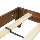 Mid-Century Modern Platform Bed Wood Slat Support with No Box Spring Needed,Queen, Walnut - V.I.P Digital Presence