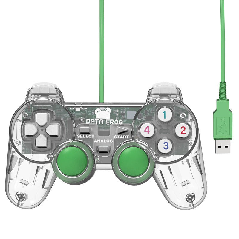 Transparent shell PC computer USB game controller 3D joystick controller vibration free game accessories - V.I.P Digital Presence