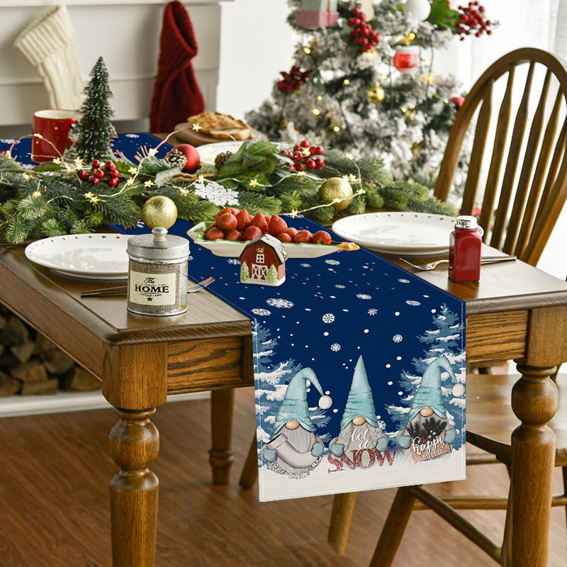 Dwarf Christmas Table Flag Living Room Festival Tablecloth Home Cabinet Decoration Tablecloth Mat Tea Flag - V.I.P Digital Presence